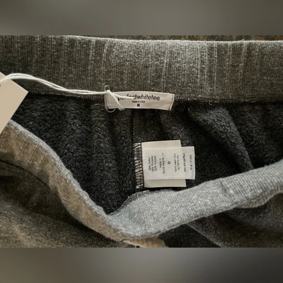NWT Perfectwhitetee COLLINS FLEECE SWEATPANT - DARK HEATHER GREY - Picture 5 of 6